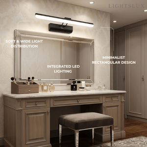Arcato Modern White Vanity Light - Rectangular