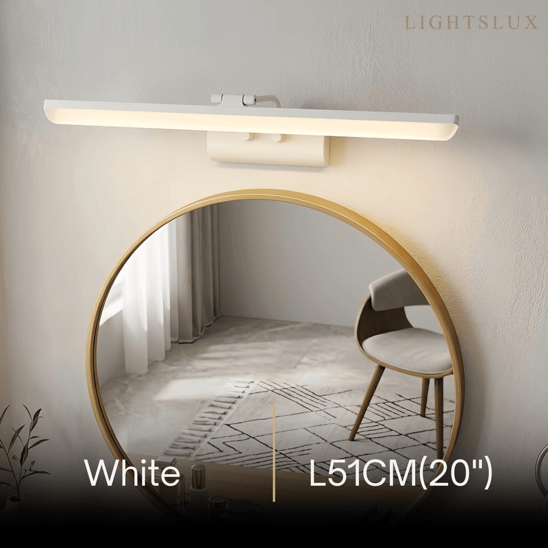 Arcato Modern White Vanity Light - Rectangular