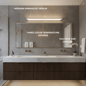 Arcato Modern Waterproof Vanity Light for Bathroom – White Acrylic & Metal Fixture