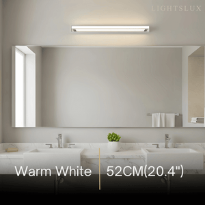 Arcato Modern Waterproof Vanity Light for Bathroom – White Acrylic & Metal Fixture