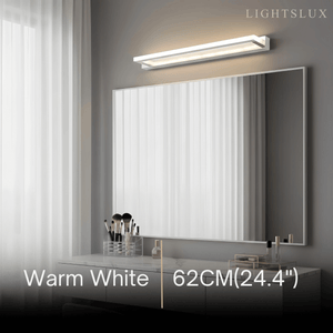 Arcato Modern Waterproof Vanity Light for Bathroom – White Acrylic & Metal Fixture