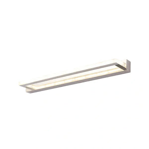 Vanity Light for Bathroom – White Acrylic & Metal Fixture