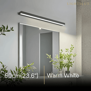 Arcato Minimalist Rectangular Vanity Light Black Metal/Acrylic