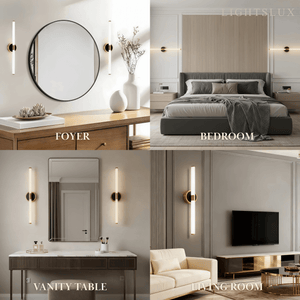 Arcato Minimalist Stick Vanity Wall Lamp – Mirror Front for Bathroom