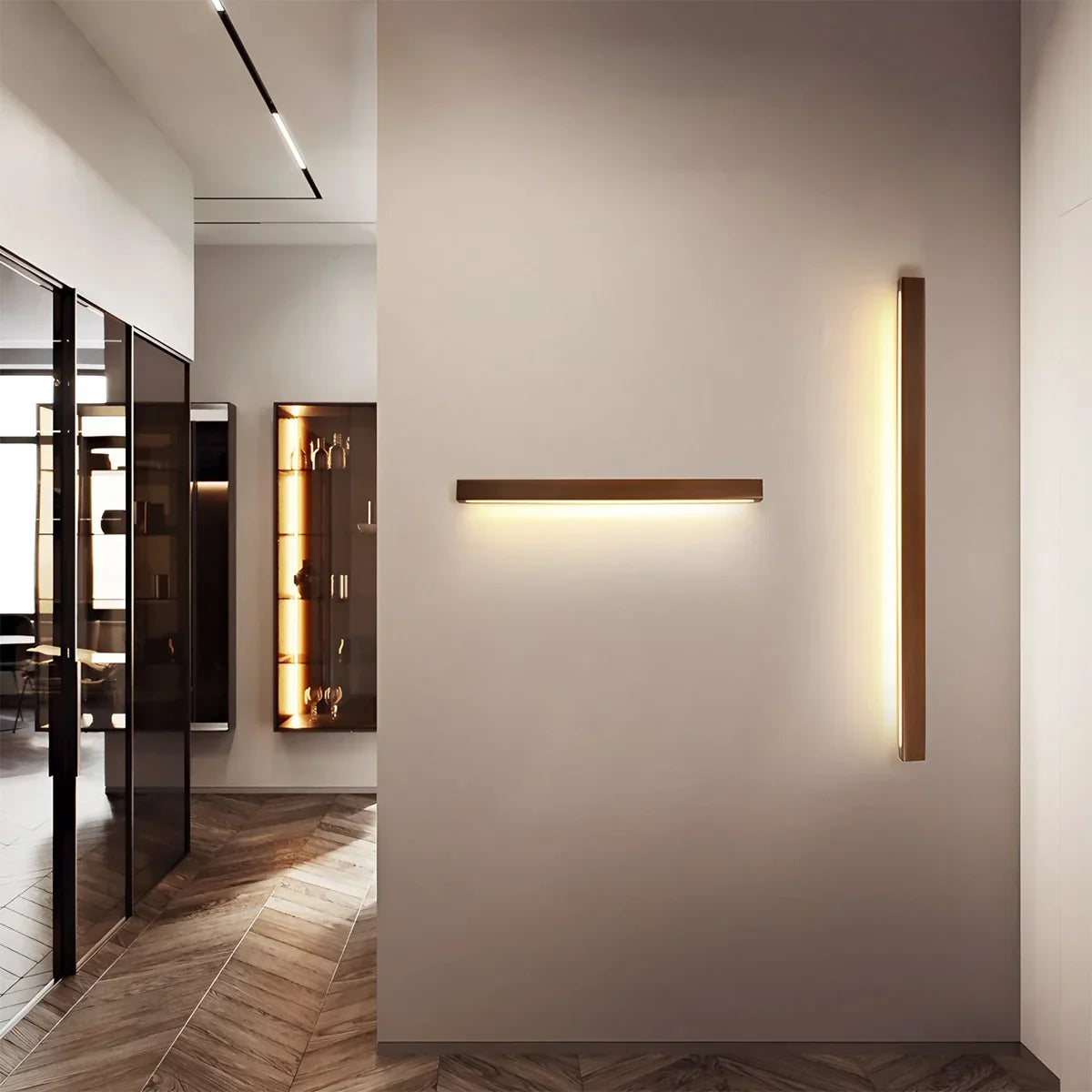 Arlo Linear Wood Wall Light for Hallway