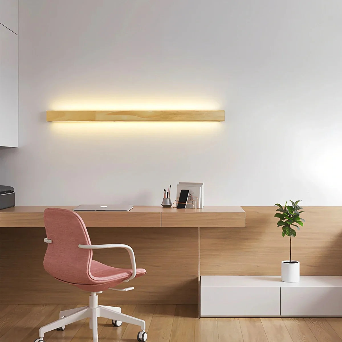 Arlo Linear Wood Wall Light for Hallway