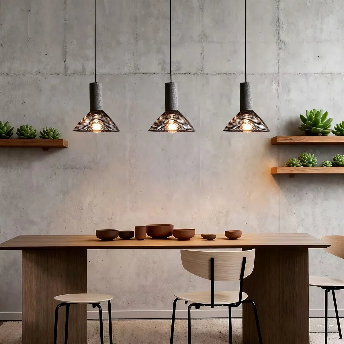 Concrete Industry Pendant Lamp，Metal Openwor,metalwork pendant