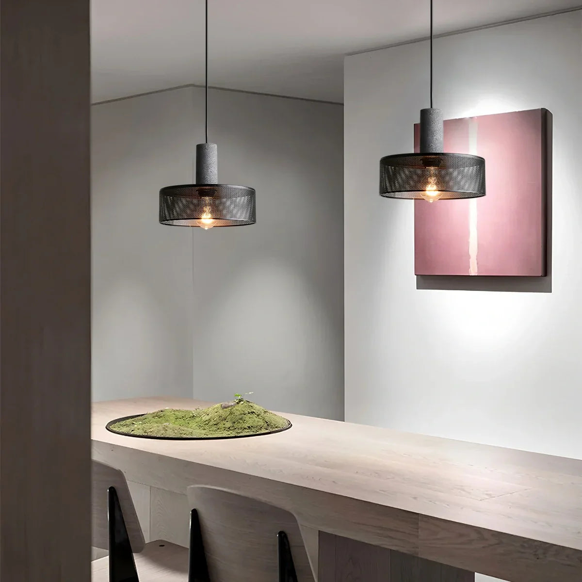 Concrete Industry Pendant Lamp，Metal Openwor,metalwork pendant