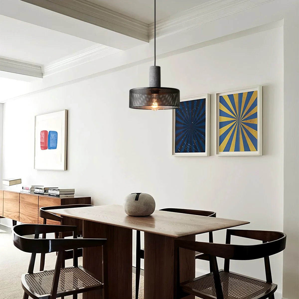 Concrete Industry Pendant Lamp，Metal Openwor,metalwork pendant