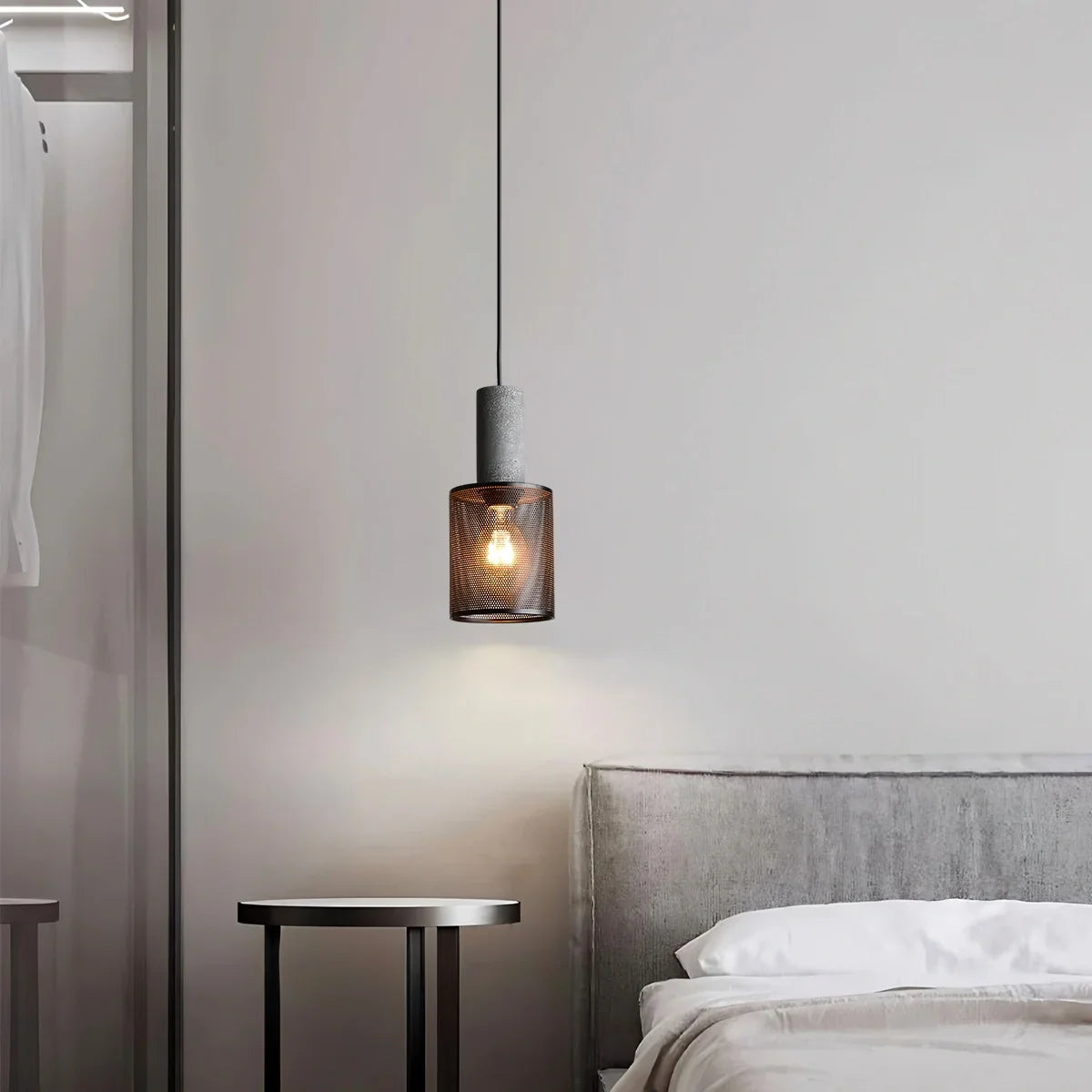 Concrete Industry Pendant Lamp，Metal Openwor,metalwork pendant