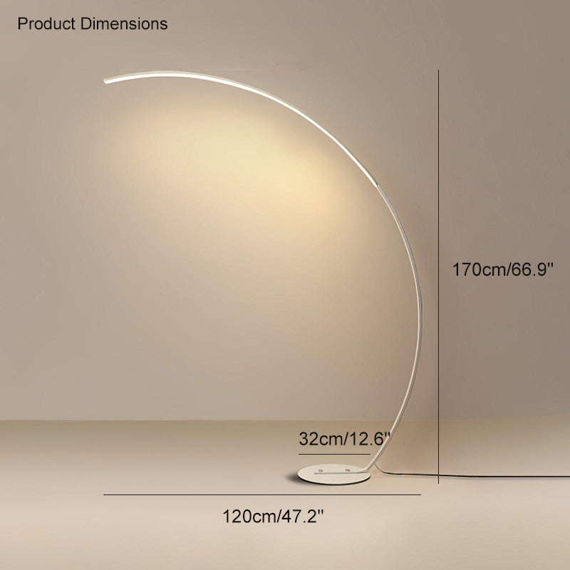 Olverai Crescent Arc LED Floor Lamp