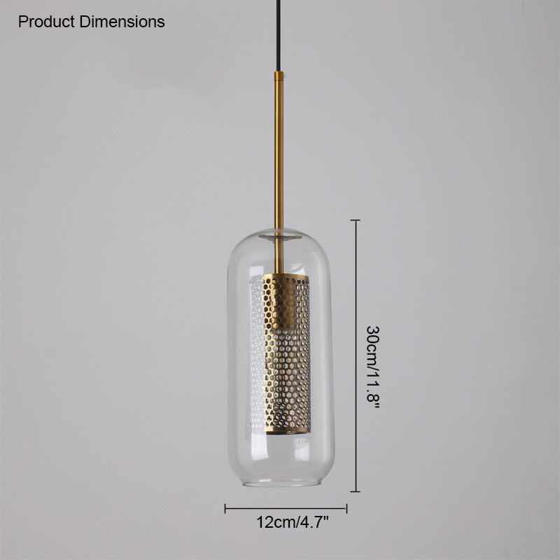 Olverai Elegant Round/Cylinder Glass Pendant Light