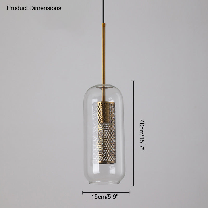 Olverai Elegant Round/Cylinder Glass Pendant Light