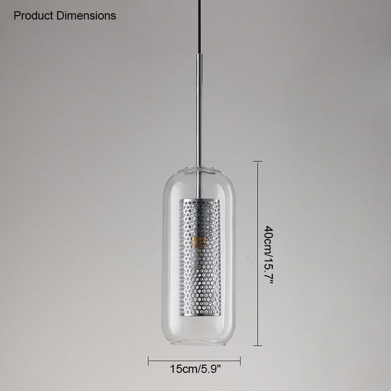 Olverai Elegant Round/Cylinder Glass Pendant Light