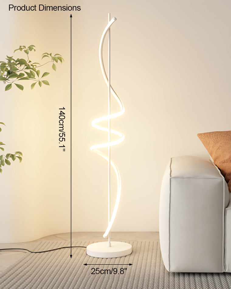 Olverai Dimmable Spiral Floor Lamp