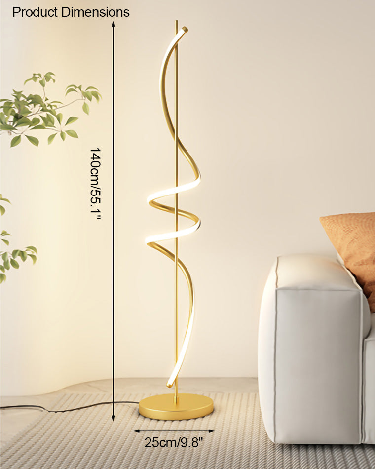 Olverai Dimmable Spiral Floor Lamp