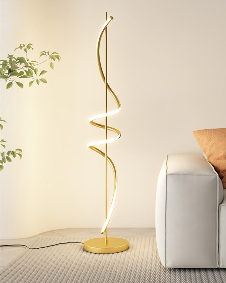 Olverai Dimmable Spiral Floor Lamp