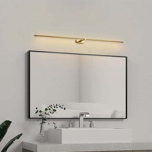 Minimalist Linear Gold Wall Lamp for Bathroom