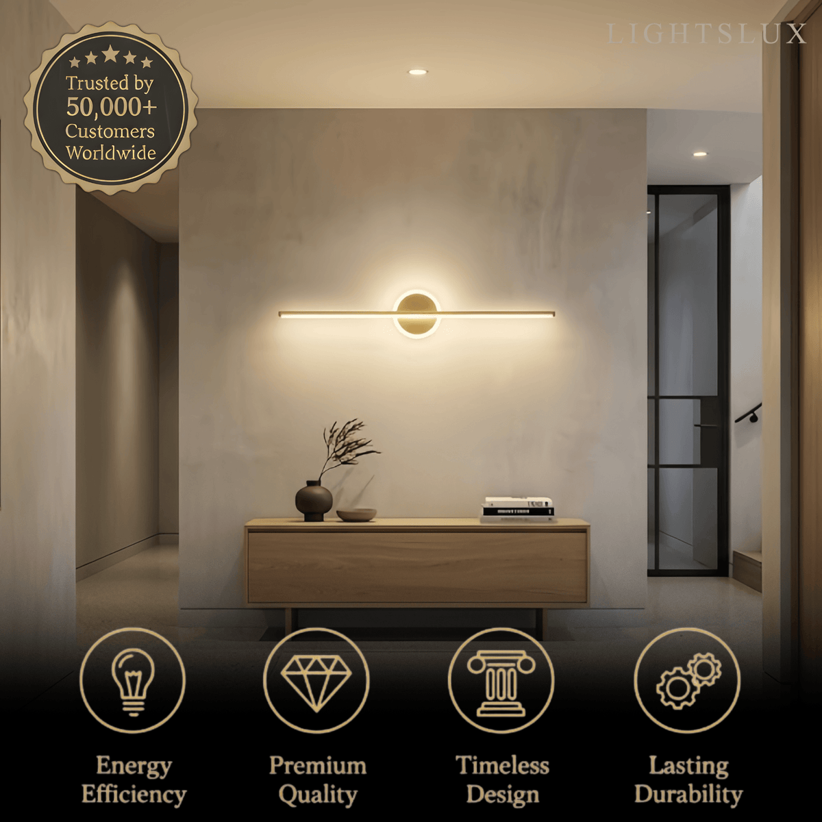 Arcato Minimalist Linear Vanity Light