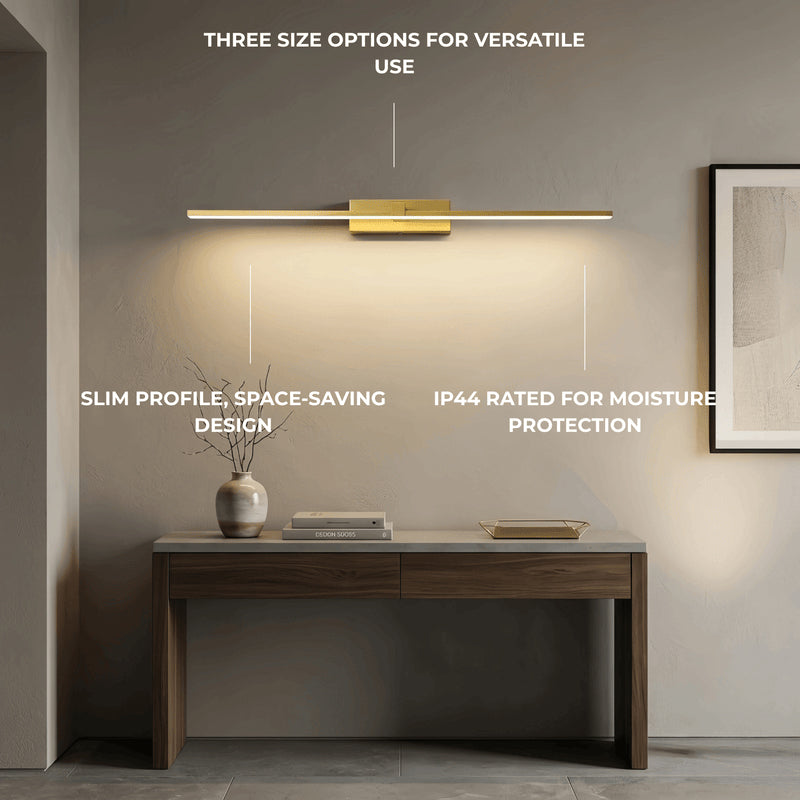 OLVERAI Aureline Slim Gold Linear LED Wall Light