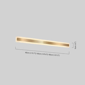 OLVERAI Calista Gold Rectangular LED Vanity Light