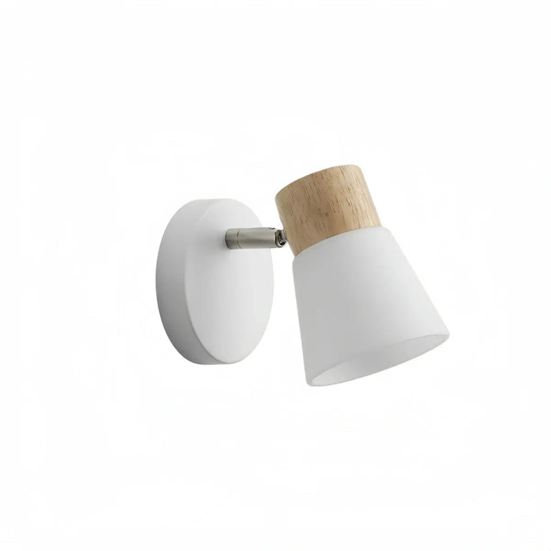 OLVERAI Eira Adjustable Wood & Glass Wall Light