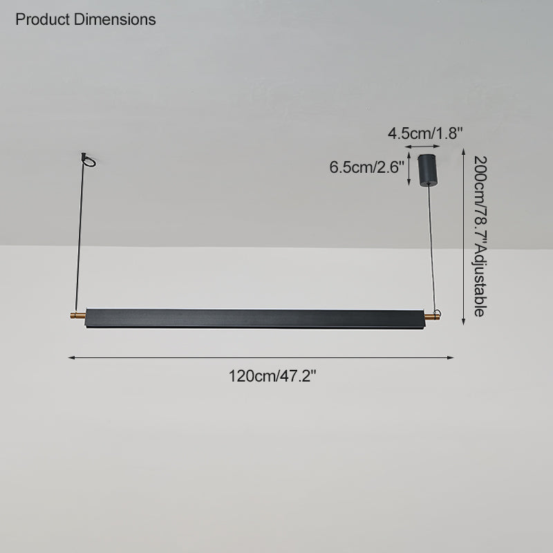 Olverai Black Linear Pendant Light