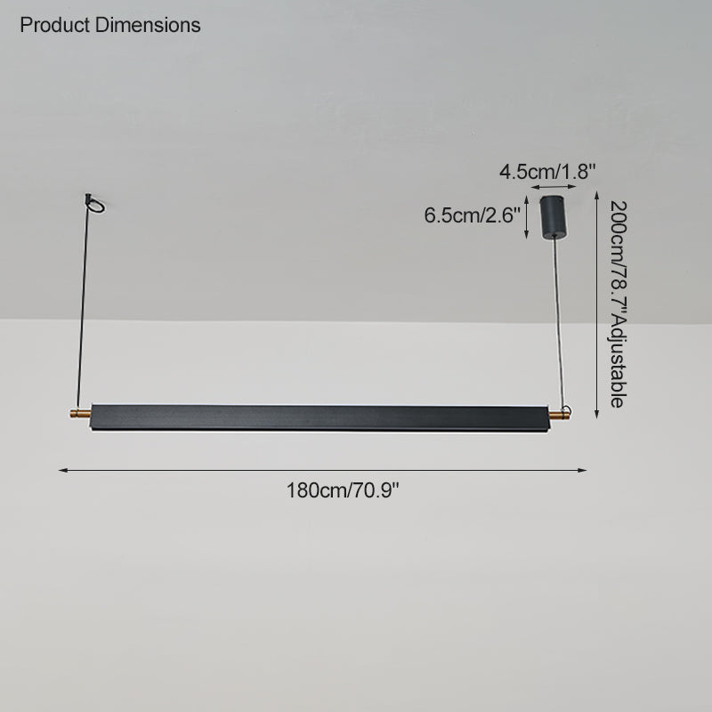 Olverai Black Linear Pendant Light