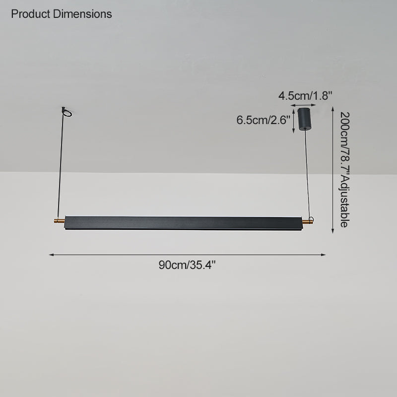 Olverai Black Linear Pendant Light