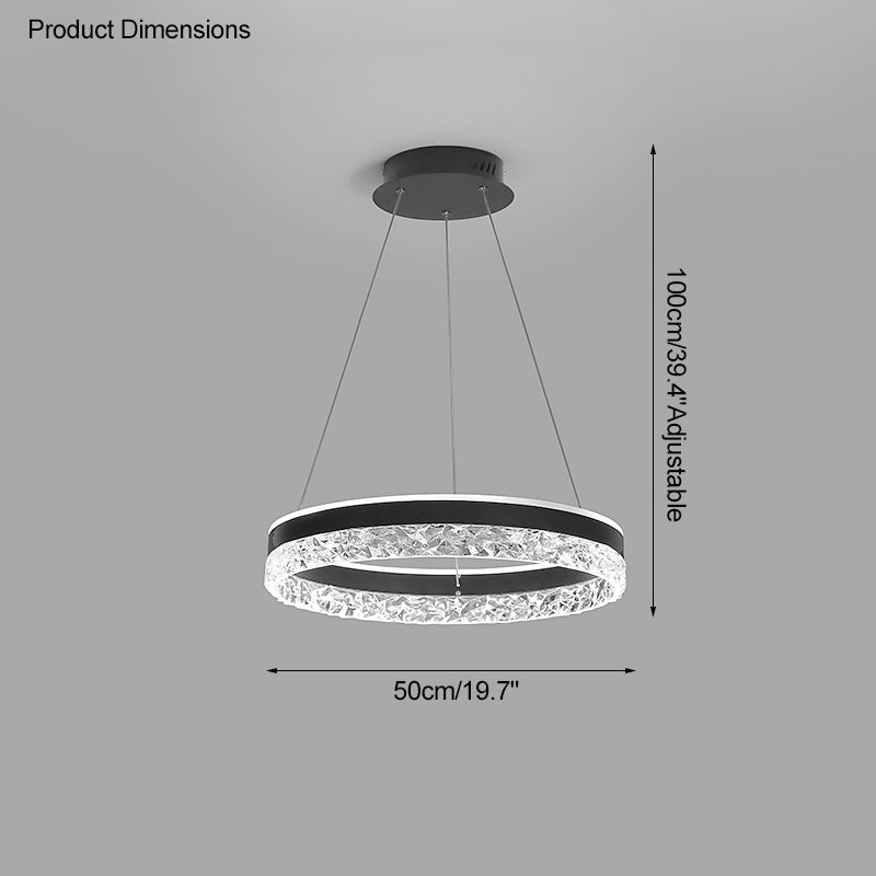 Olverai Acrylic Circular LED Chandelier
