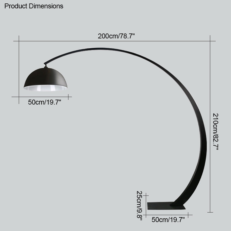 Olverai Dome Arc Floor Lamp over Couch