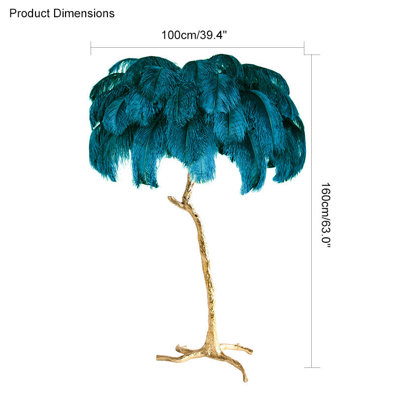 Olverai Feather Palm Tree Floor Lamp