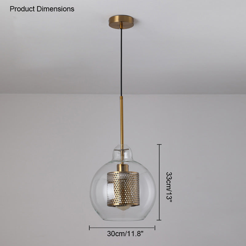 Olverai Elegant Round/Cylinder Glass Pendant Light