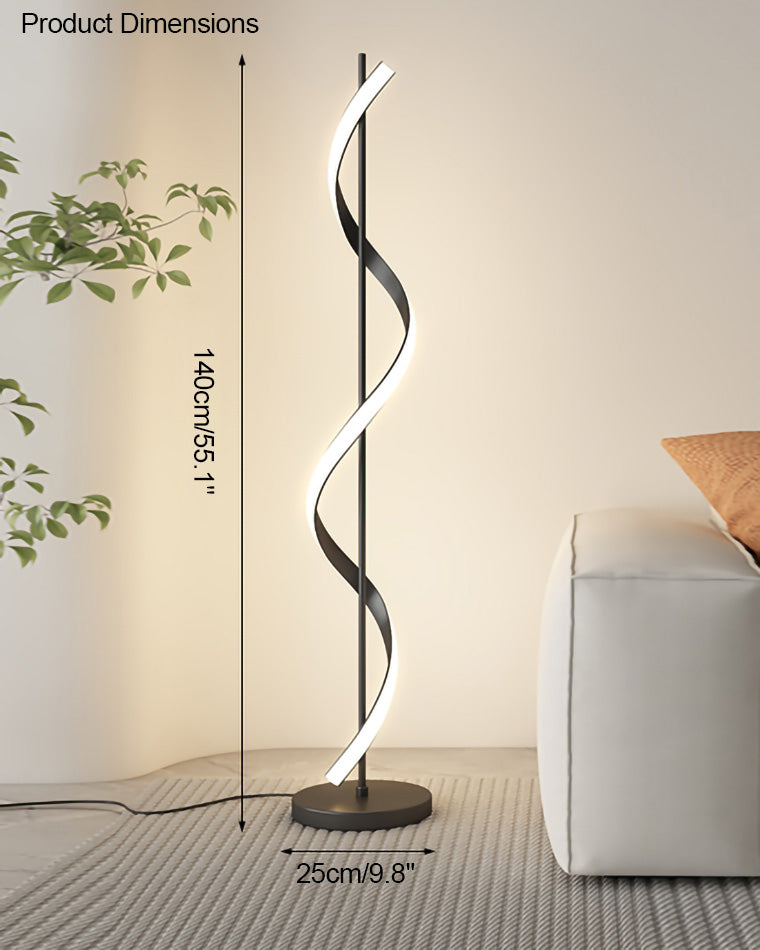 Olverai Dimmable Spiral Floor Lamp