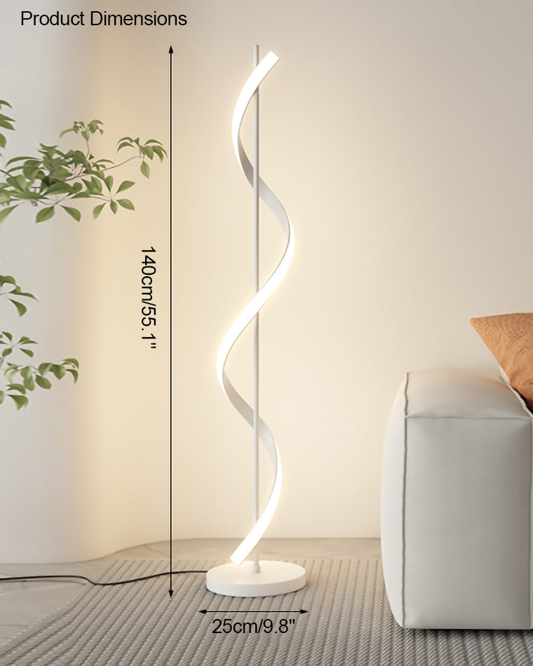 Olverai Dimmable Spiral Floor Lamp