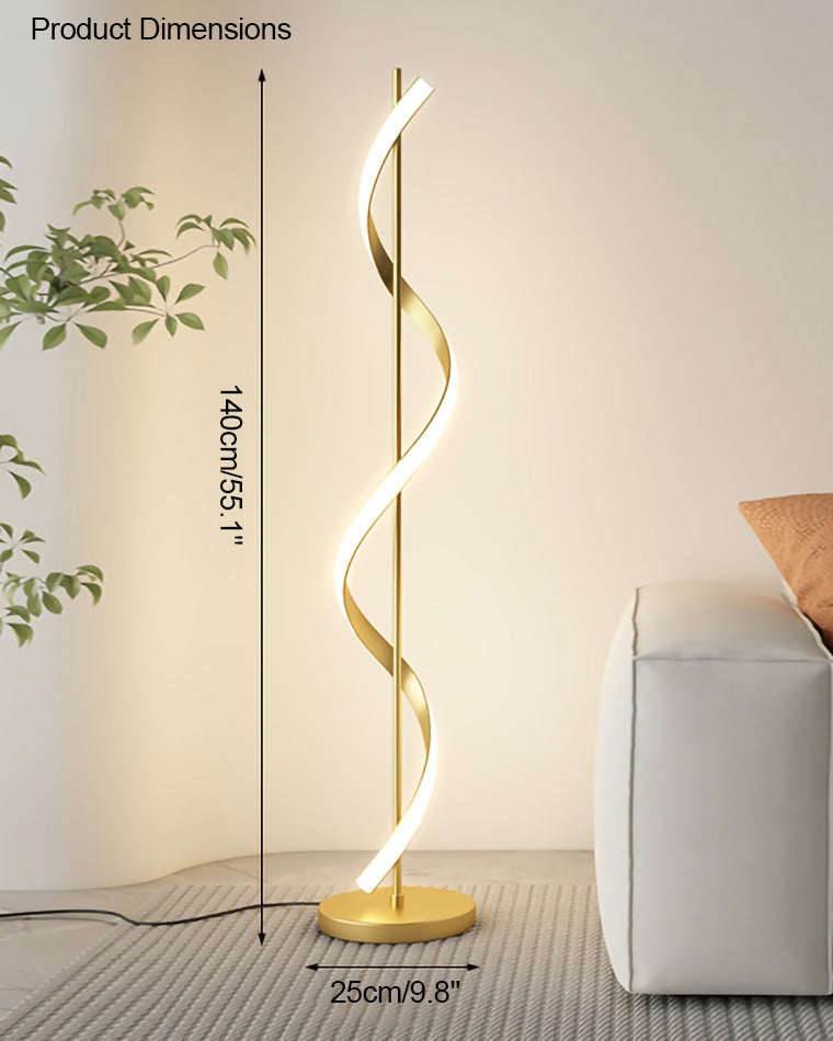 Olverai Dimmable Spiral Floor Lamp