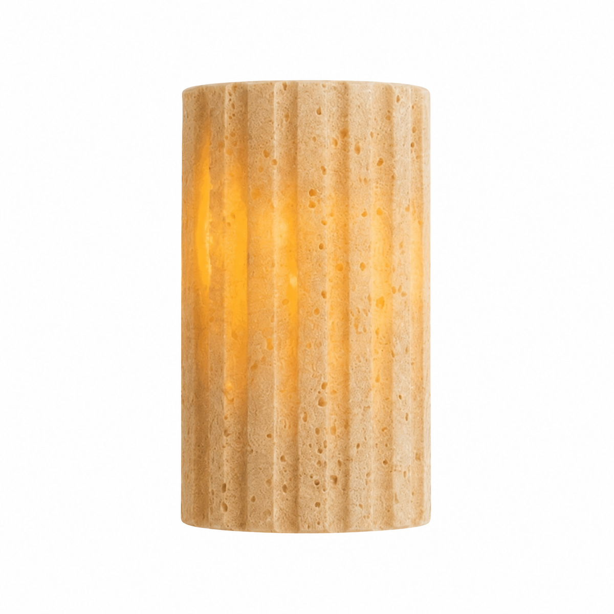 Olverai Ravelle Fluted Travertine Wall Sconce