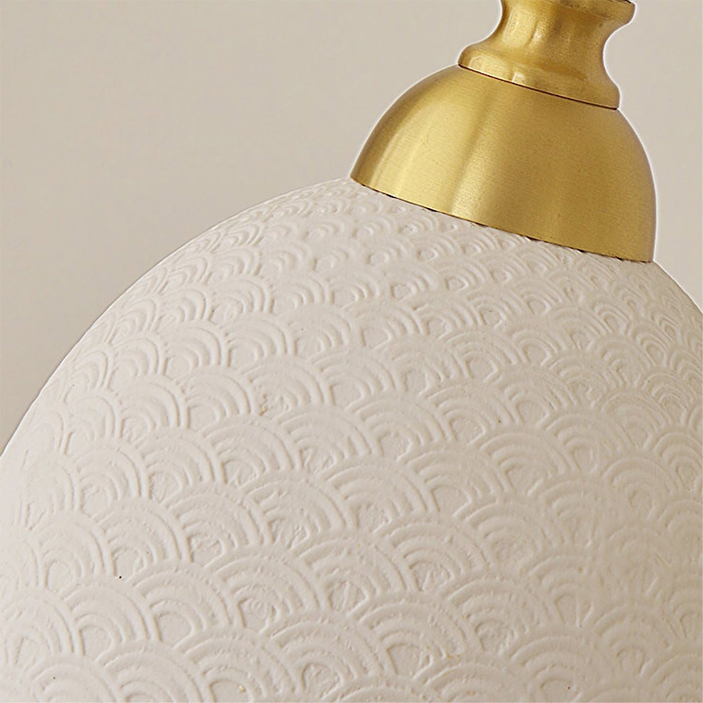 Elegant Nordic White Ceramic Pendant Lamp with Brass Accents for Modern Interiors