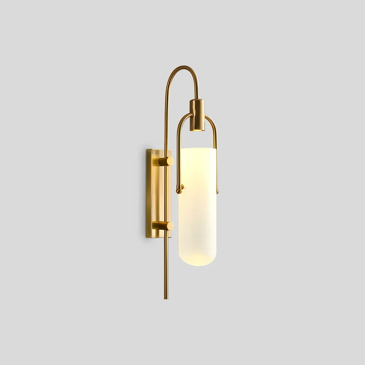 Curved Glass Wall Sconce