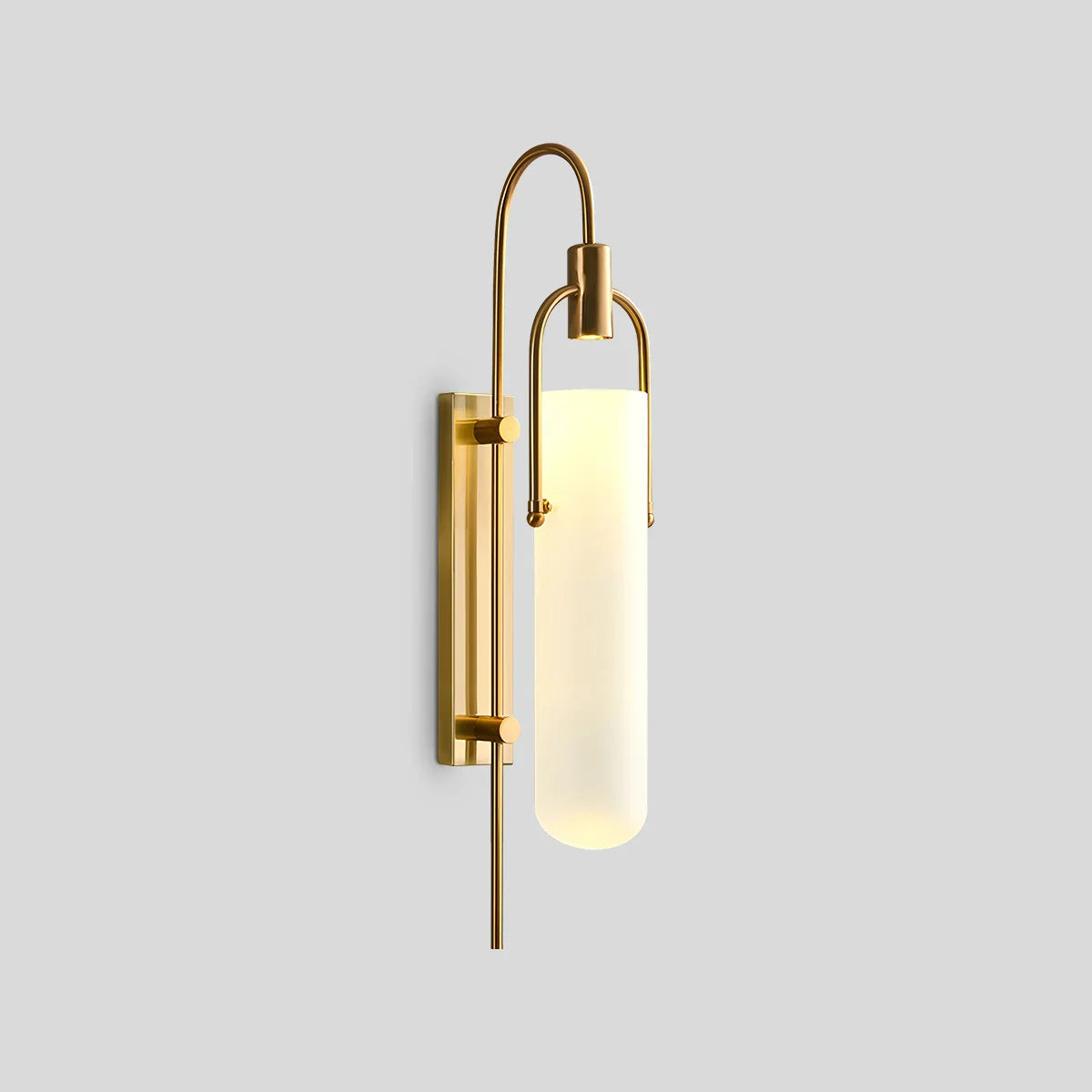Curved Glass Wall Sconce