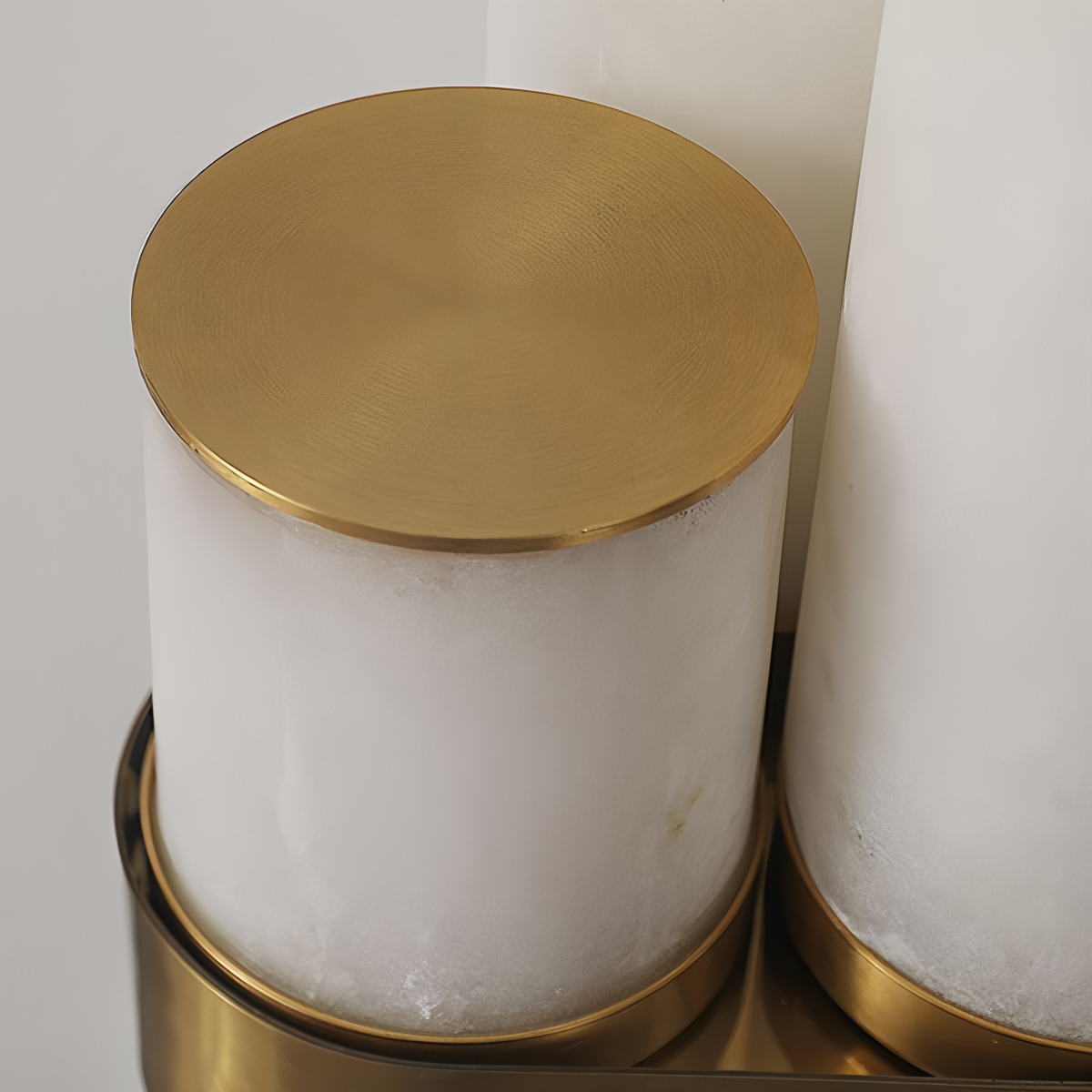 Copper & Natural Spanish Alabaster Piped Floor Lamp