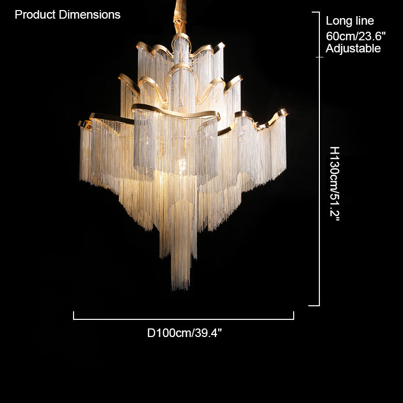 Olverai Fringe Tiered Chandelier