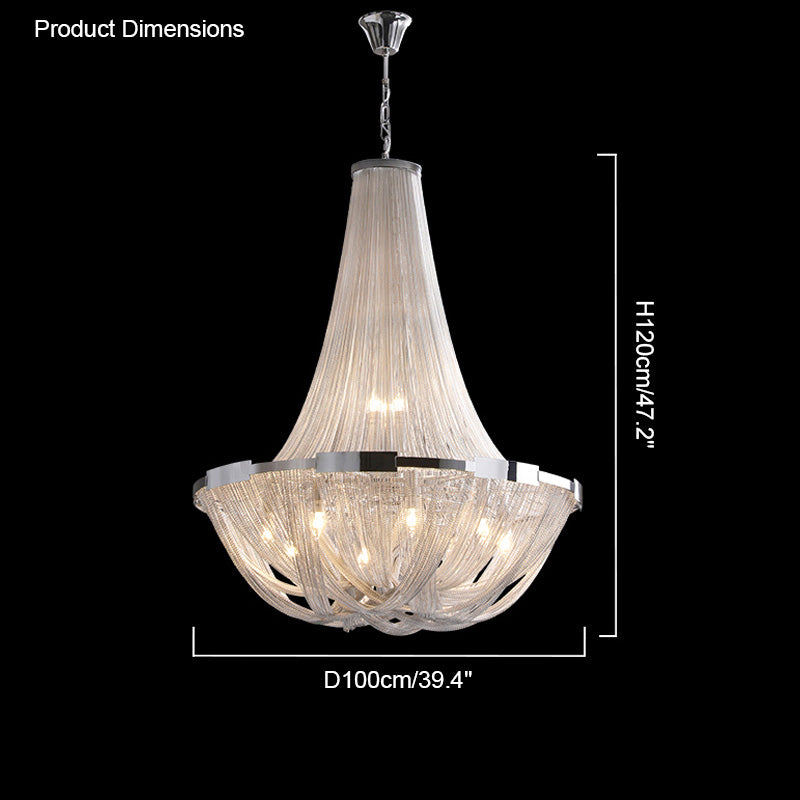 Olverai Tassel Silver Empire Chandelier