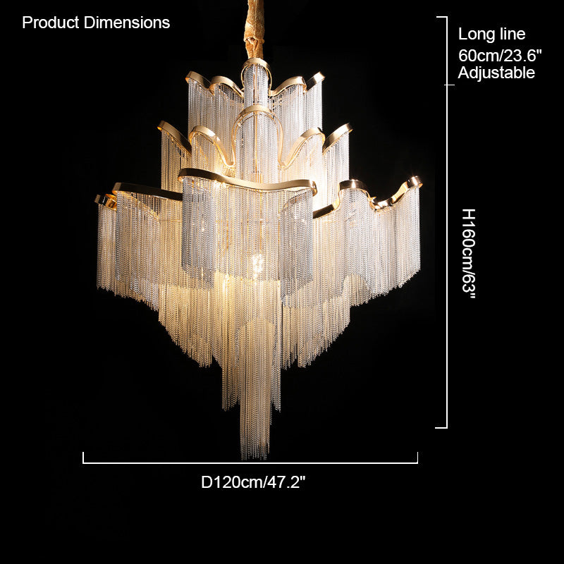 Olverai Fringe Tiered Chandelier