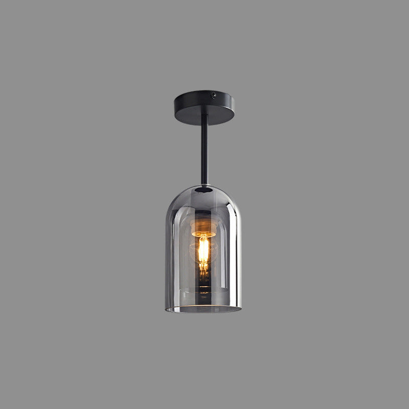 Olverai Smoked/Amber Blown Glass Pendant Light