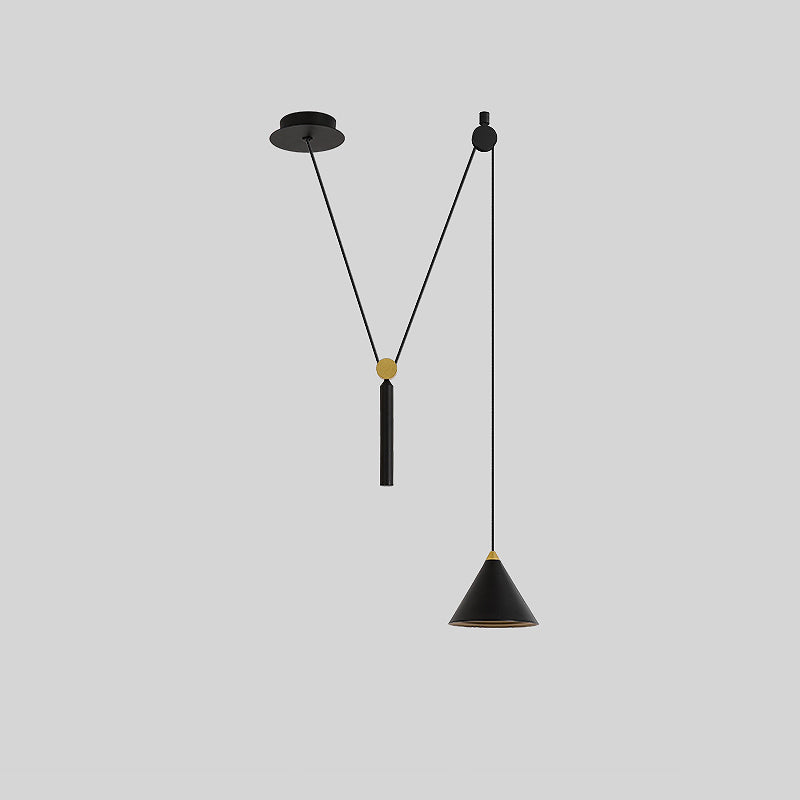 OlveraiCone Counterweight Pulley Swag Pendant Lamp