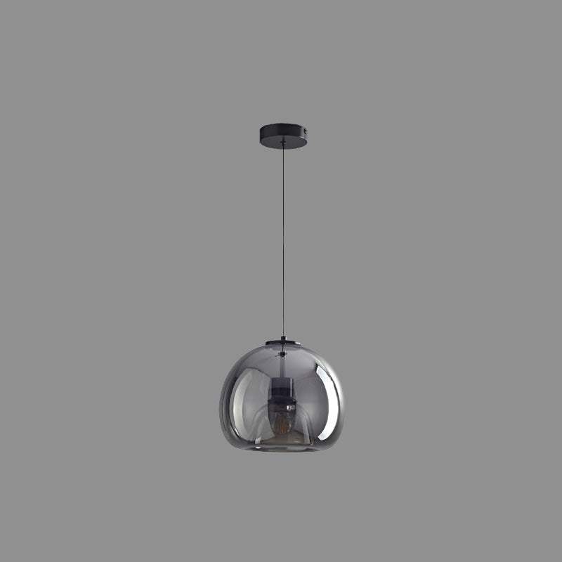 Olverai Smoked/Amber Blown Glass Pendant Light