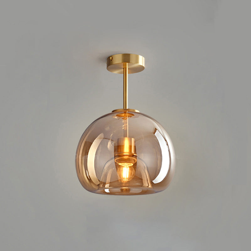 Olverai Smoked/Amber Blown Glass Pendant Light
