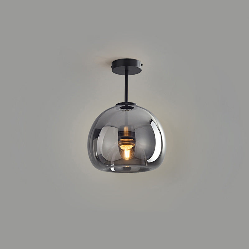 Olverai Smoked/Amber Blown Glass Pendant Light