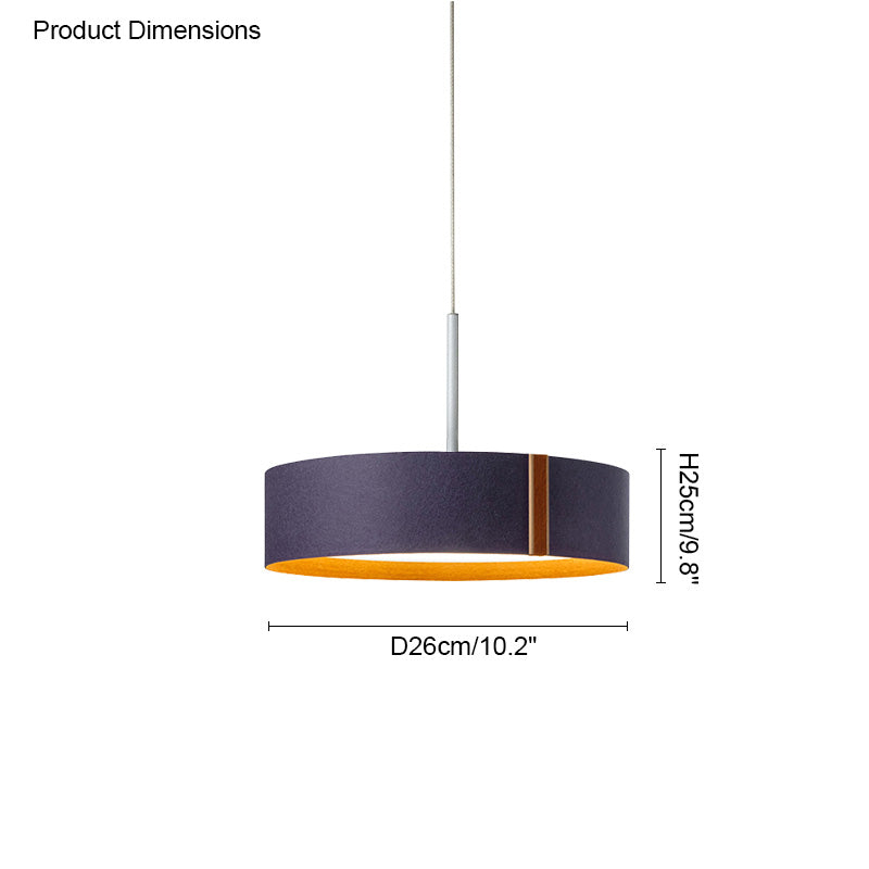 Olverai Drum Felt Pendant Light
